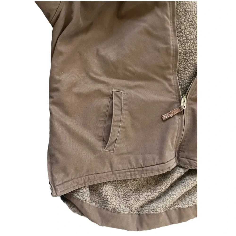 Berne Brown Sherpa Lined Canvas Jacket Hooded Size Men’s 3XL Workwear outdoors - Picture 4 of 9